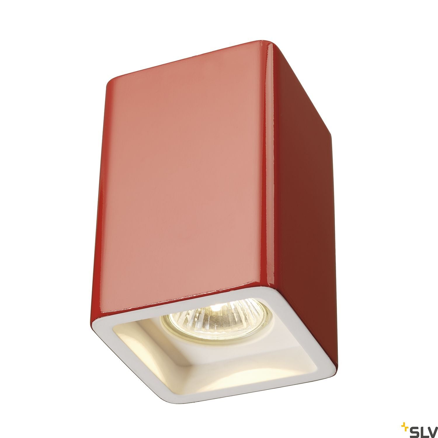 SLV Plaster ceiling light, CL-1, square, white plaster, GU10, max. 35W 148004
