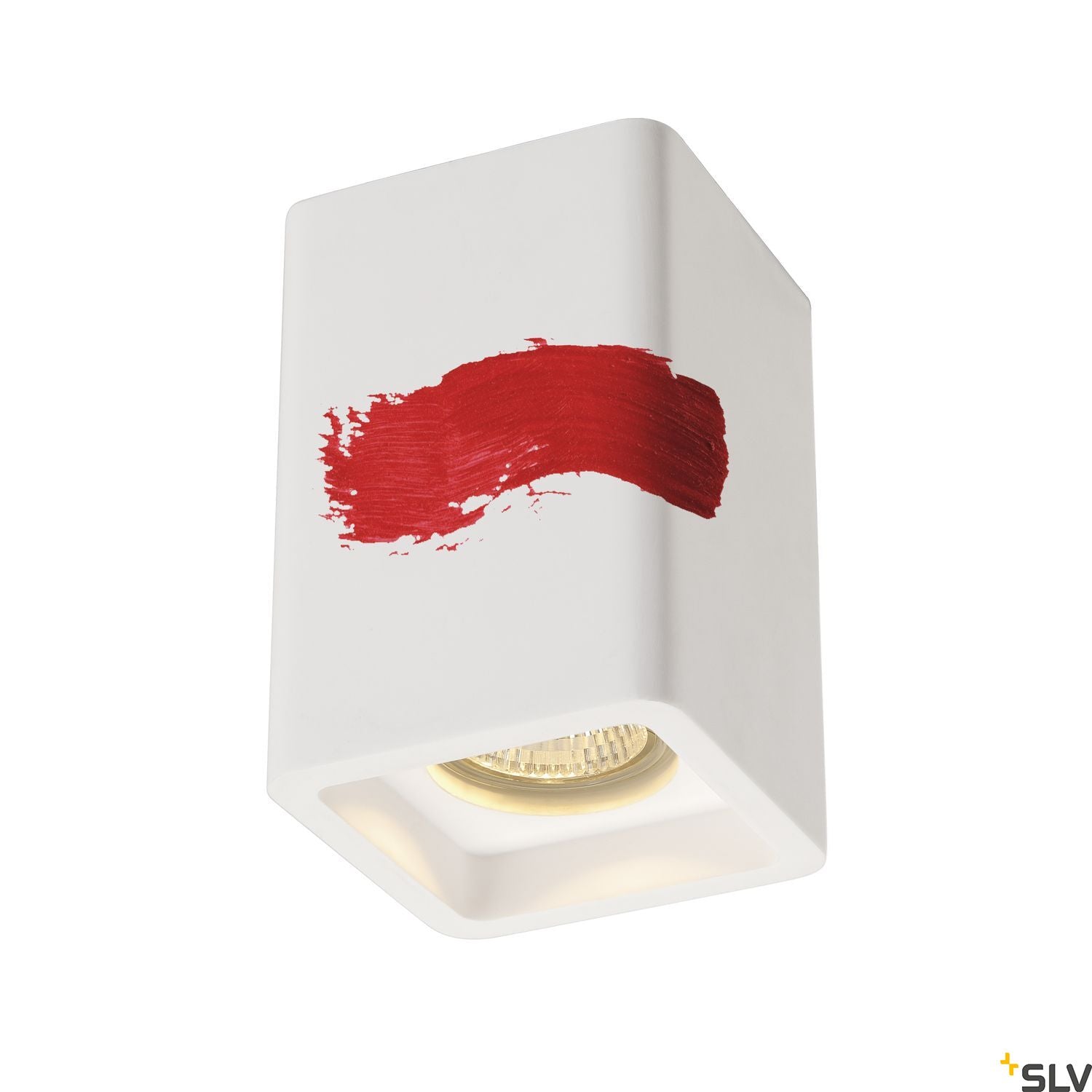 SLV Plaster ceiling light, CL-1, square, white plaster, GU10, max. 35W 148004