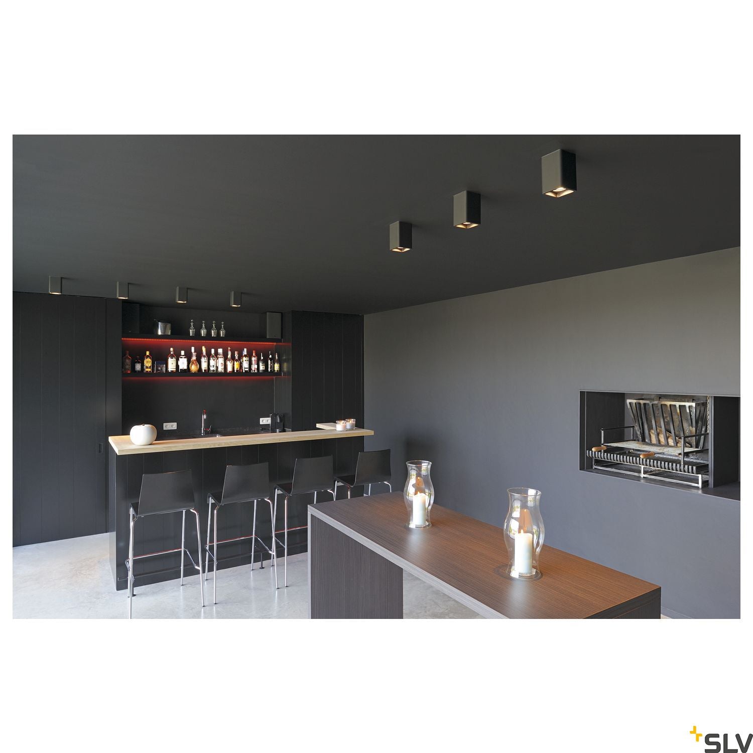 SLV Plaster ceiling light, CL-1, square, white plaster, GU10, max. 35W 148004