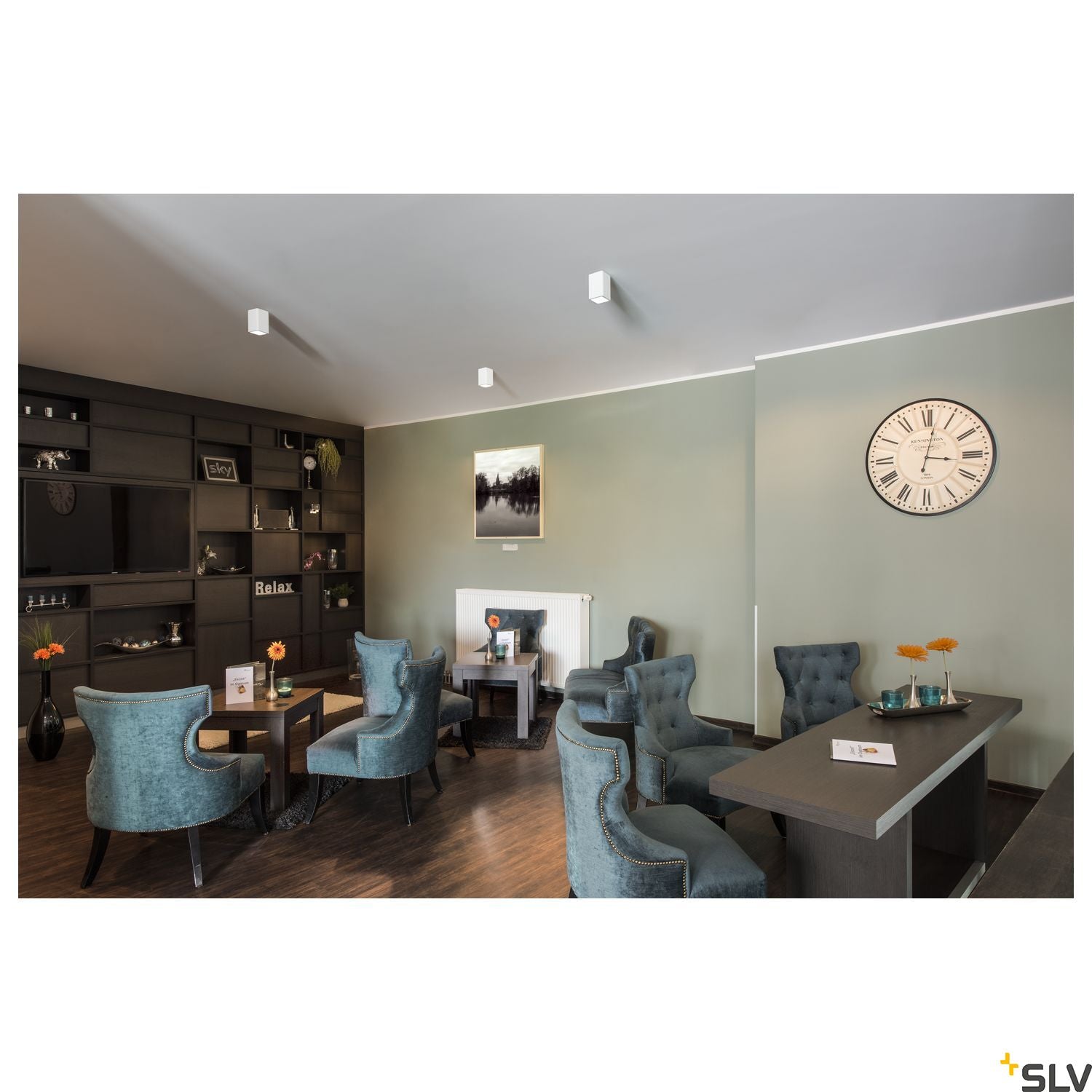 SLV Plaster ceiling light, CL-1, square, white plaster, GU10, max. 35W 148004