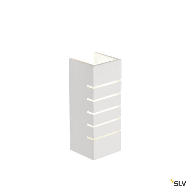 SLV Wall light, GL 100 SLOT, square, white plaster, E14, max. 40W 148010