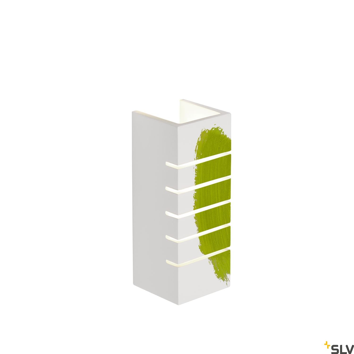SLV Wall light, GL 100 SLOT, square, white plaster, E14, max. 40W 148010