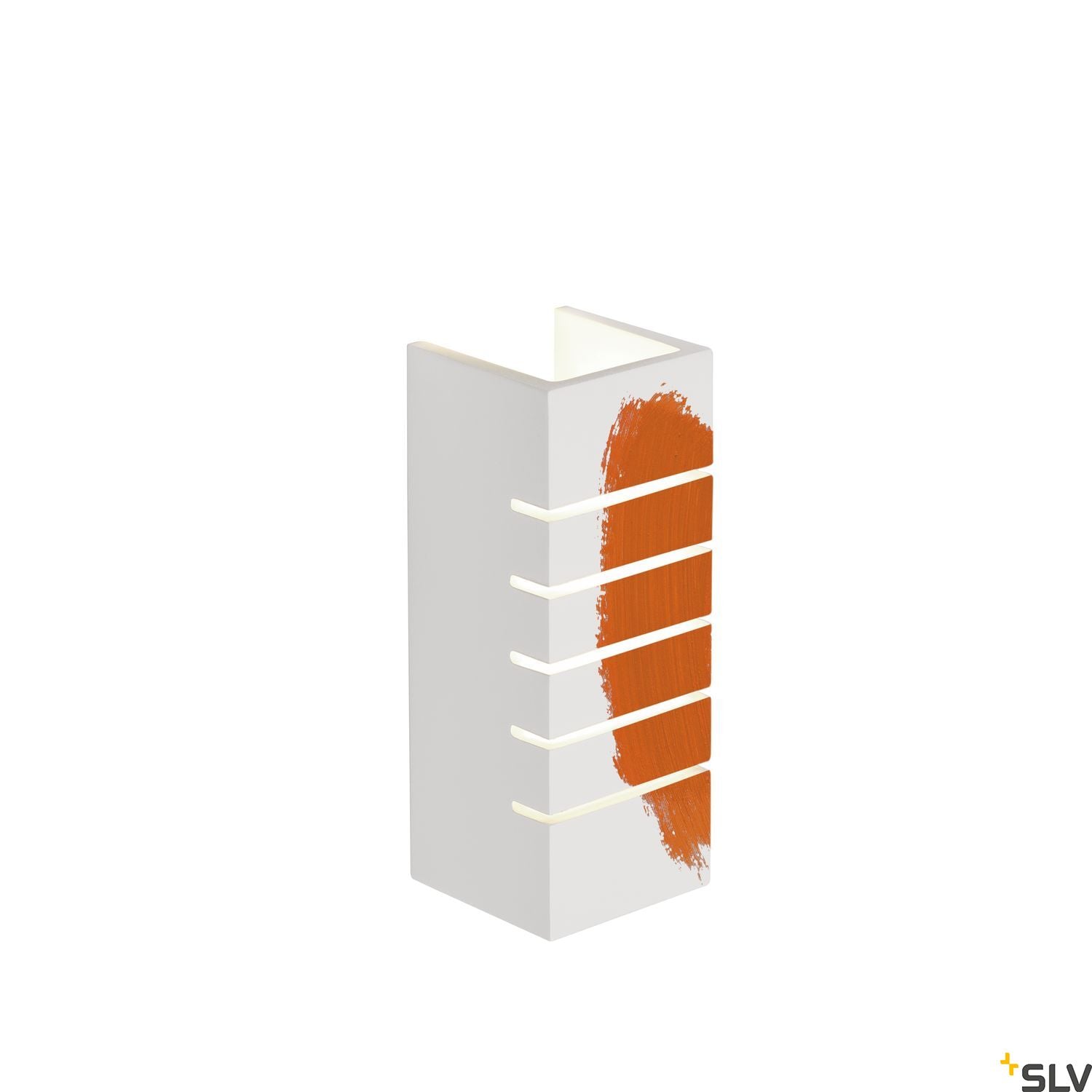 SLV Wall light, GL 100 SLOT, square, white plaster, E14, max. 40W 148010
