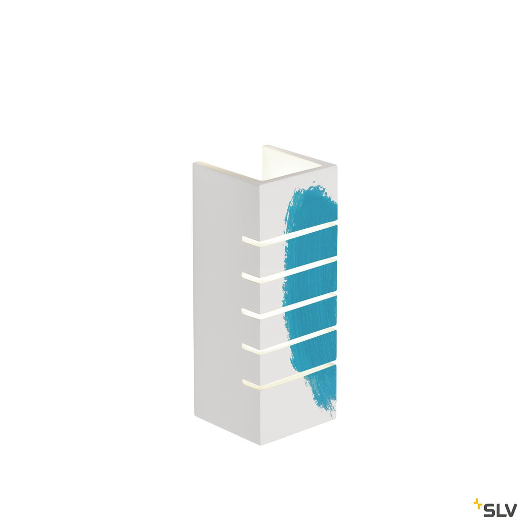 SLV Wall light, GL 100 SLOT, square, white plaster, E14, max. 40W 148010