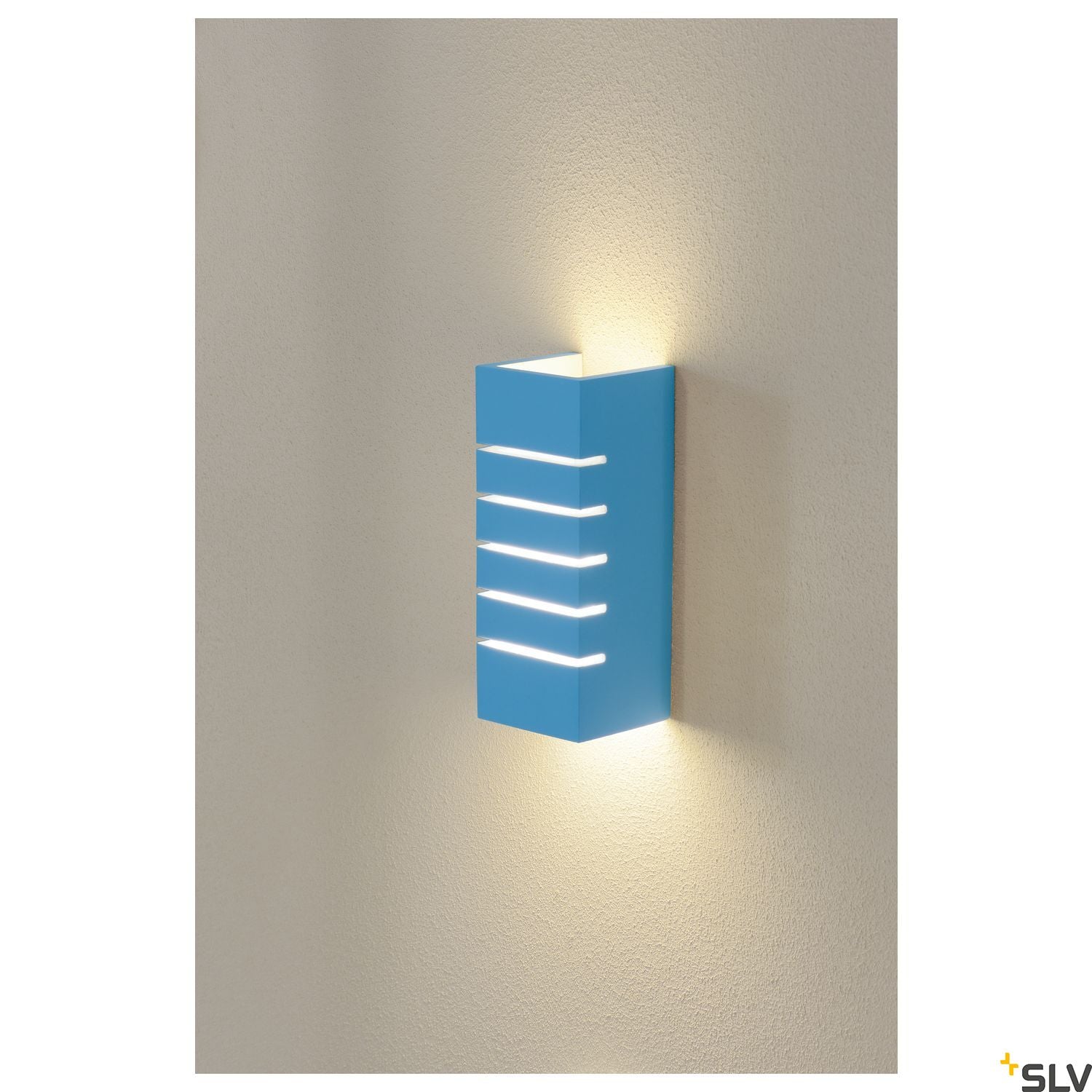 SLV Wall light, GL 100 SLOT, square, white plaster, E14, max. 40W 148010