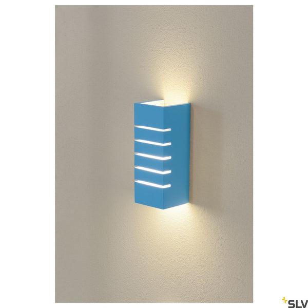 SLV Wall light, GL 100 SLOT, square, white plaster, E14, max. 40W 148010