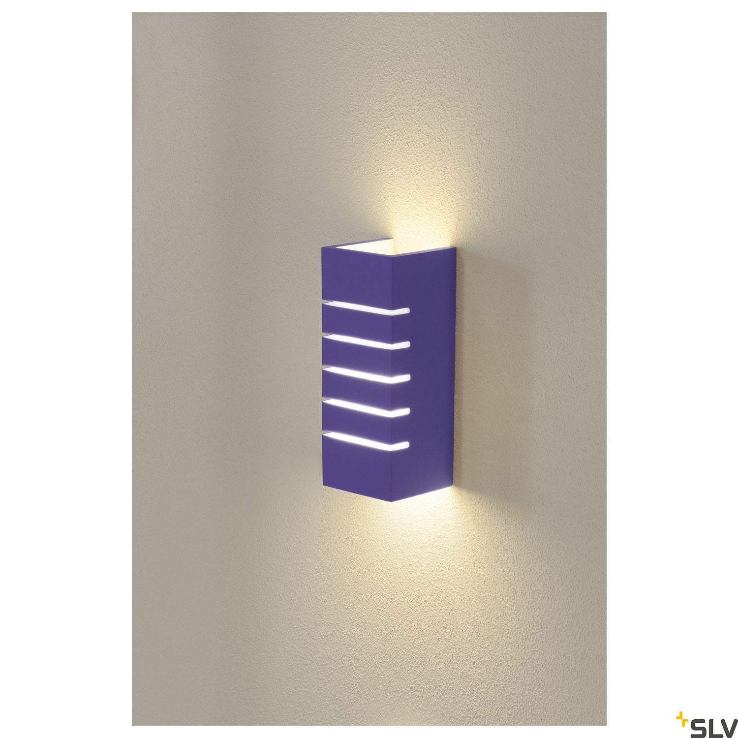 SLV Wall light, GL 100 SLOT, square, white plaster, E14, max. 40W 148010