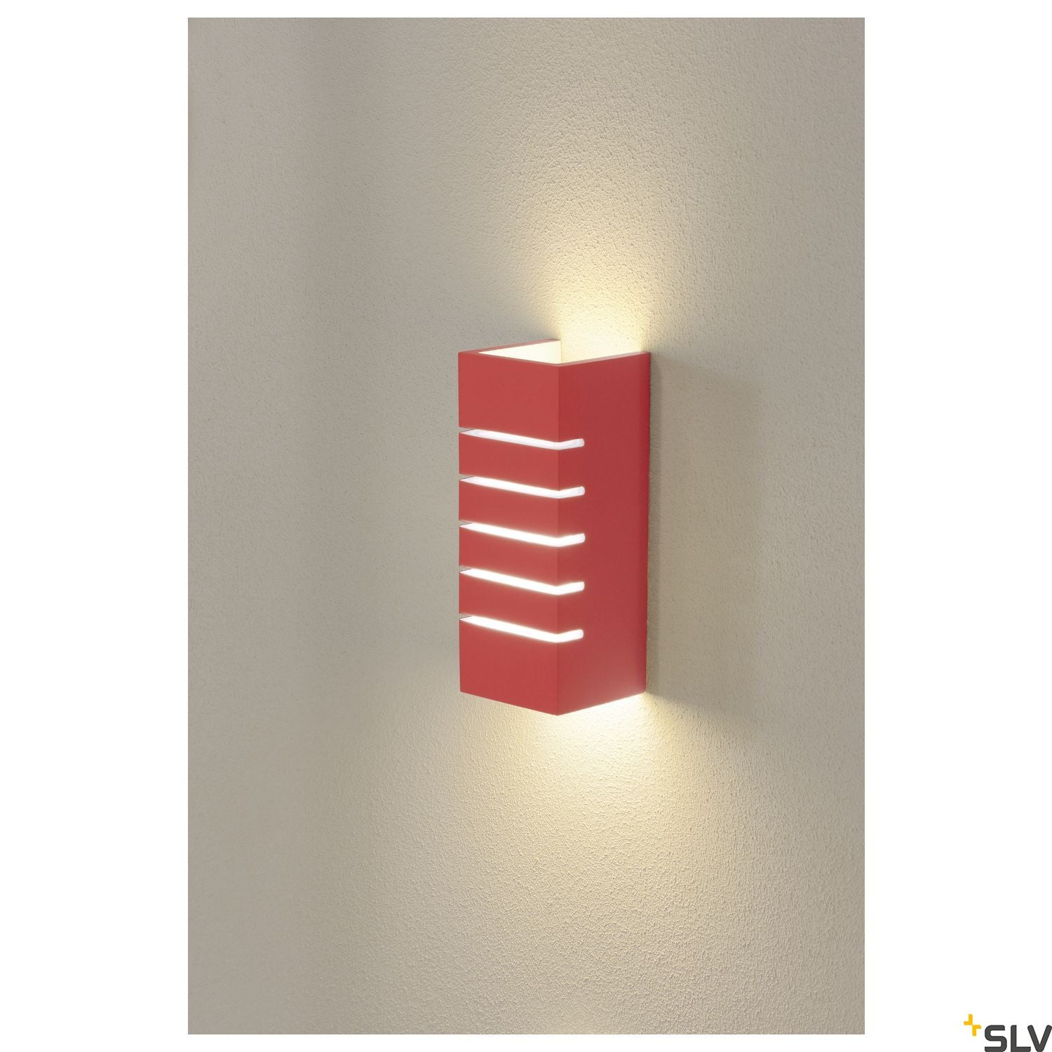 SLV Wall light, GL 100 SLOT, square, white plaster, E14, max. 40W 148010