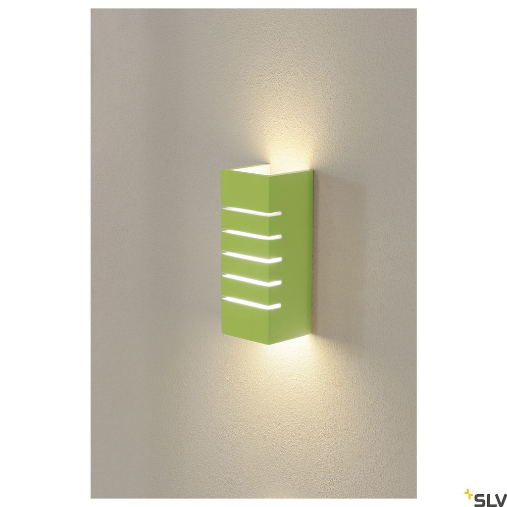 SLV Wall light, GL 100 SLOT, square, white plaster, E14, max. 40W 148010