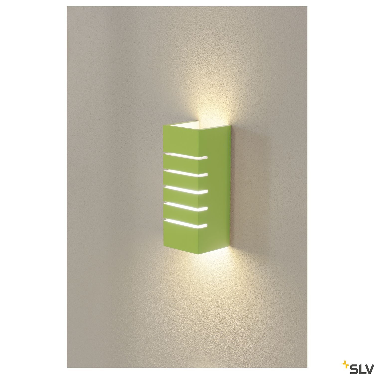 SLV Wall light, GL 100 SLOT, square, white plaster, E14, max. 40W 148010