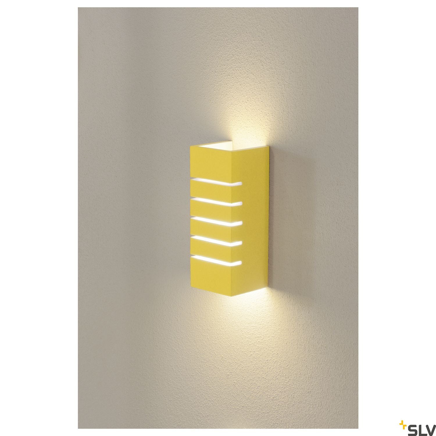 SLV Wall light, GL 100 SLOT, square, white plaster, E14, max. 40W 148010