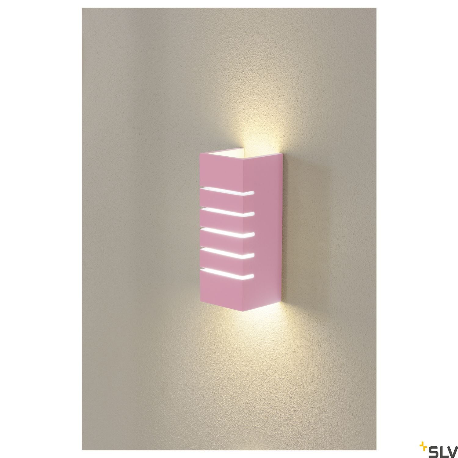 SLV Wall light, GL 100 SLOT, square, white plaster, E14, max. 40W 148010