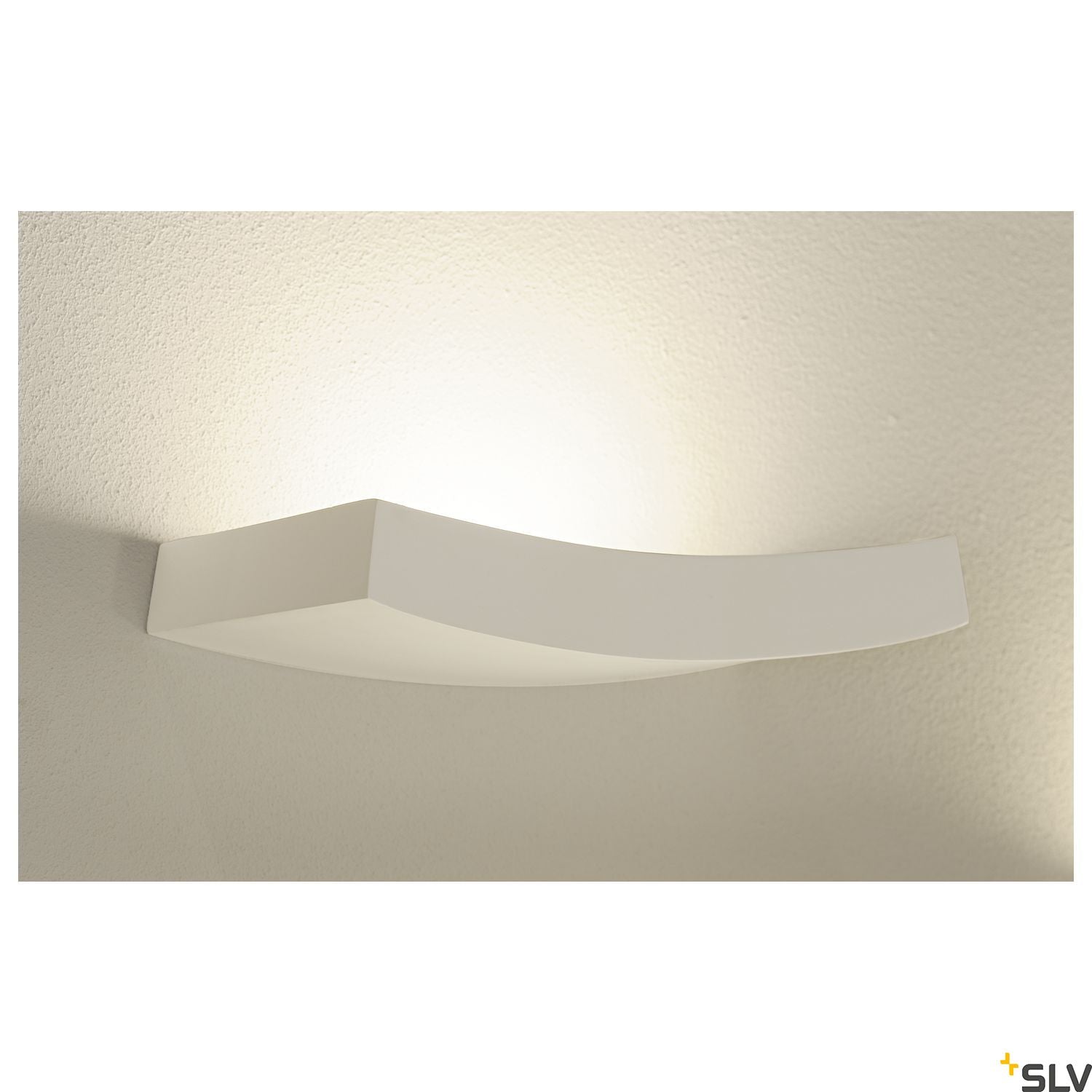 SLV Wall light, GL 102 CURVE, white plaster, R7s 78mm, max. 100W 148012