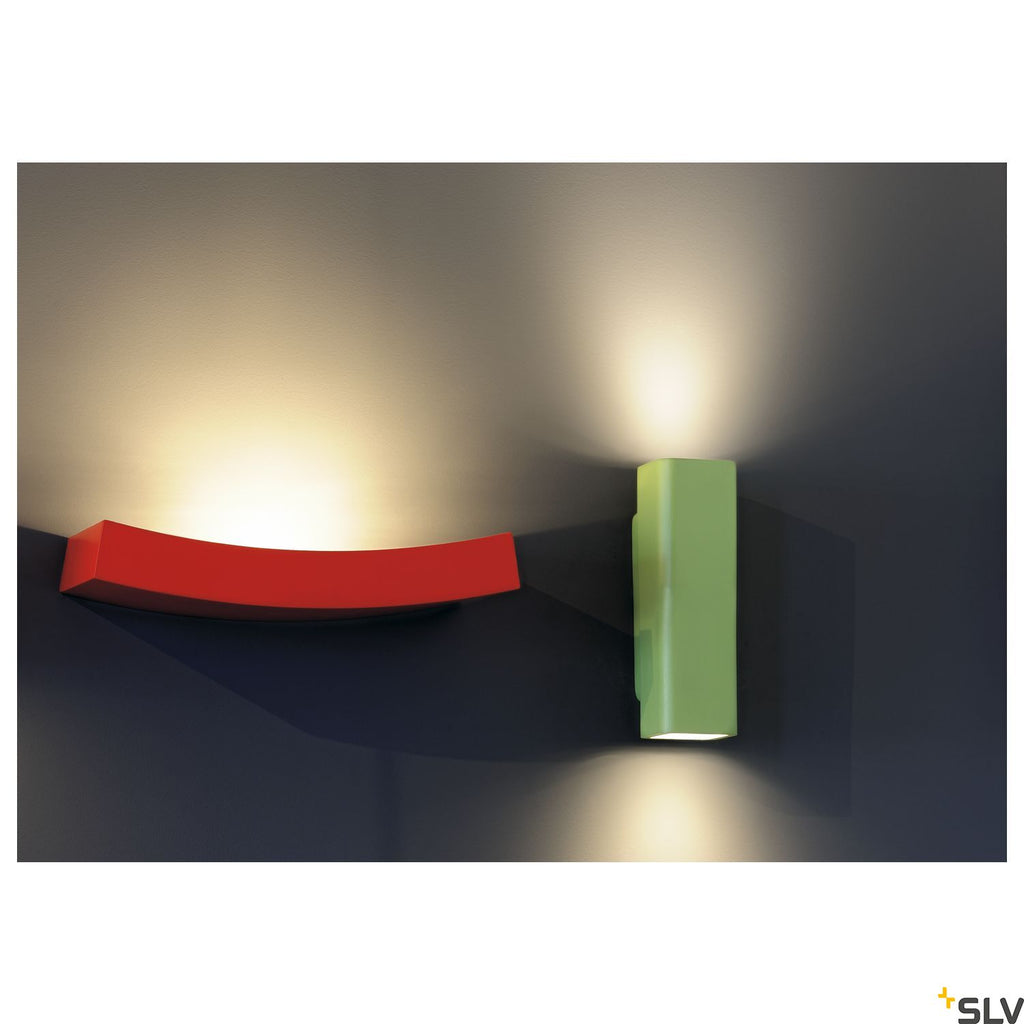 SLV Wall light, GL 102 CURVE, white plaster, R7s 78mm, max. 100W 148012