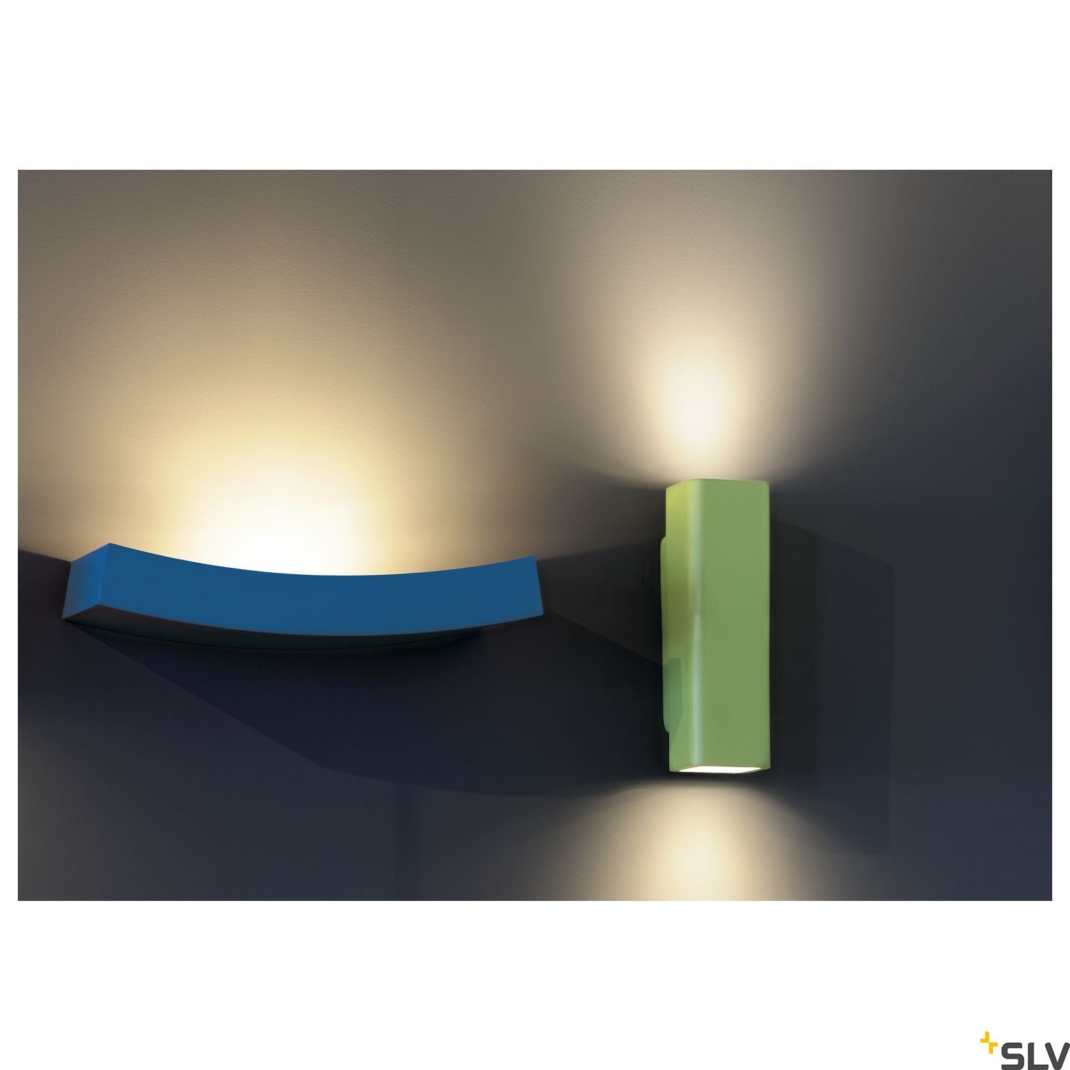 SLV Wall light, GL 102 CURVE, white plaster, R7s 78mm, max. 100W 148012