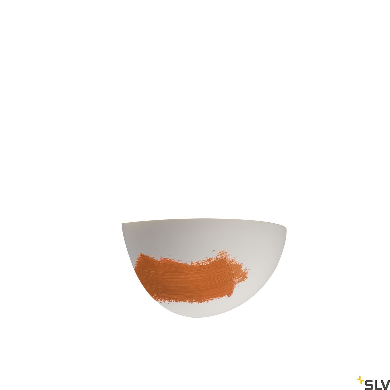 SLV Wall light, GL 101 E14, semicircular, white plaster, max. 40W 148013