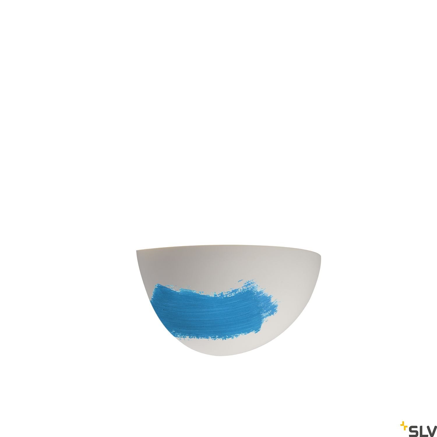 SLV Wall light, GL 101 E14, semicircular, white plaster, max. 40W 148013
