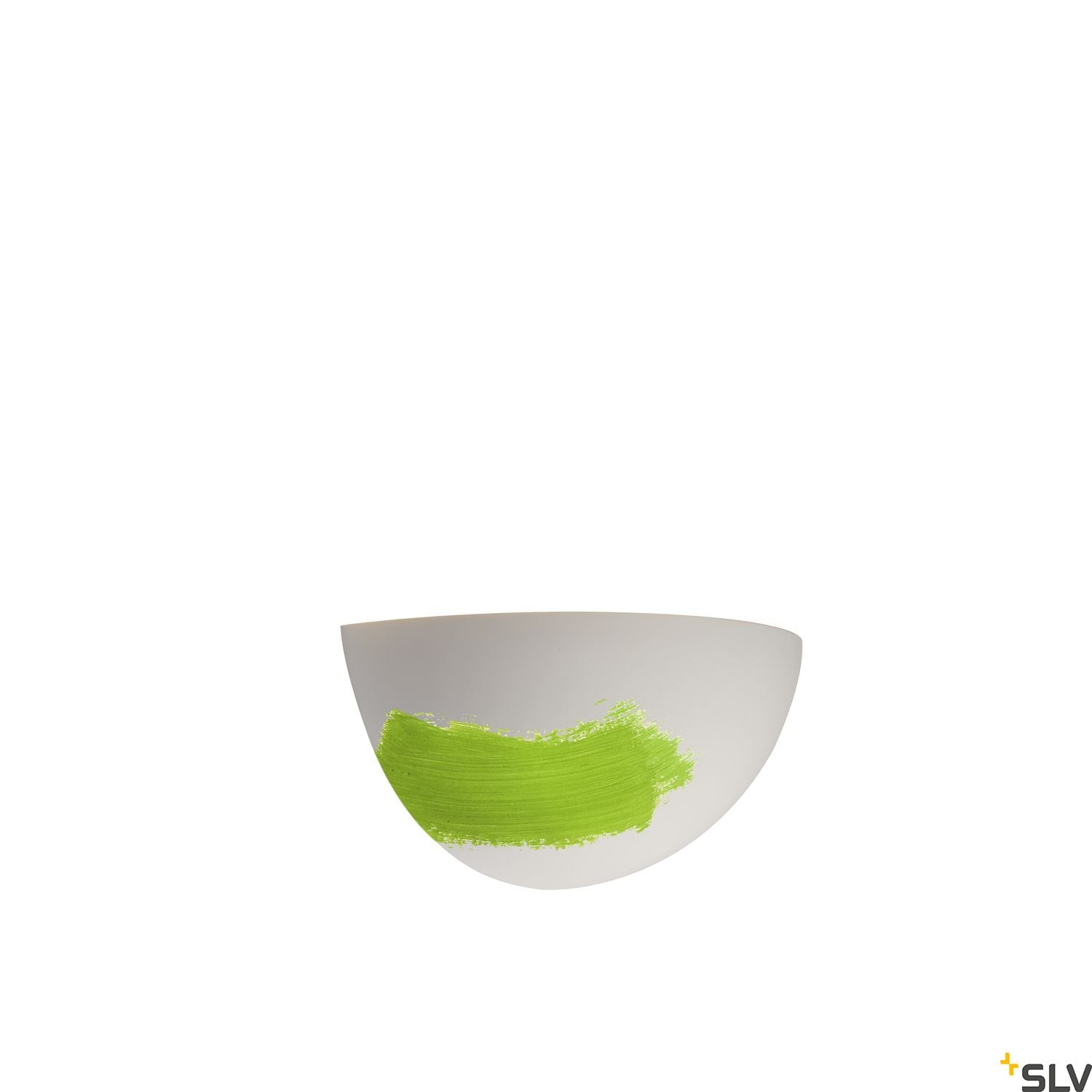SLV Wall light, GL 101 E14, semicircular, white plaster, max. 40W 148013