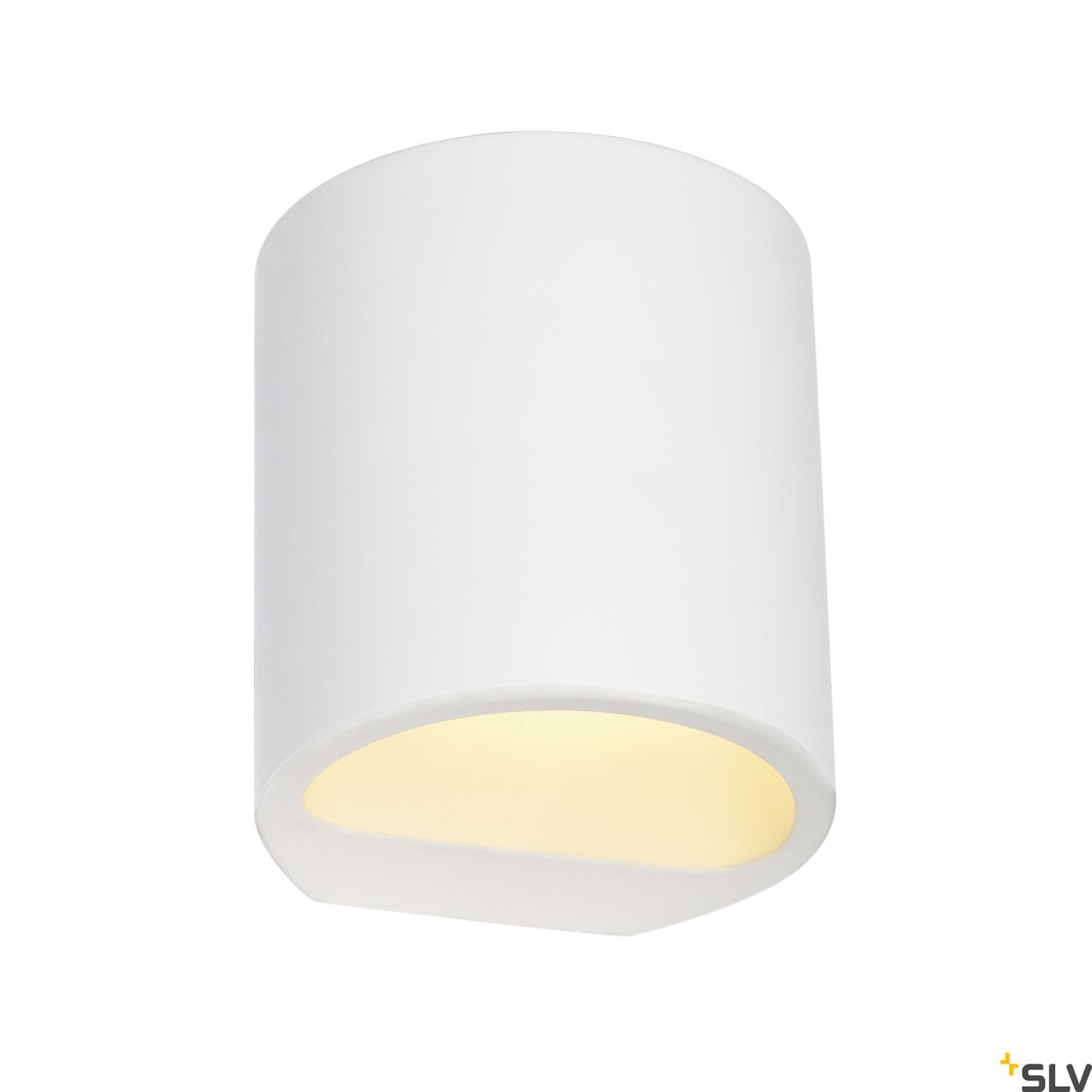 SLV Plaster wall light, GL 104 ROUND, white plaster, G9, max. 42W 148016