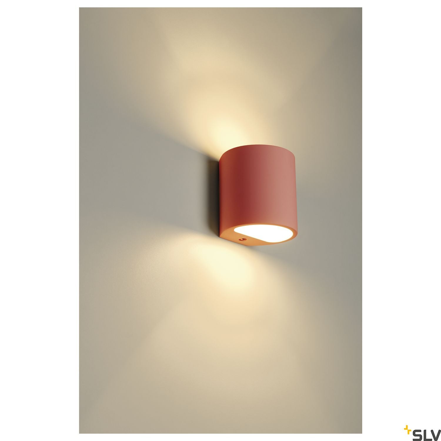 SLV Plaster wall light, GL 104 ROUND, white plaster, G9, max. 42W 148016