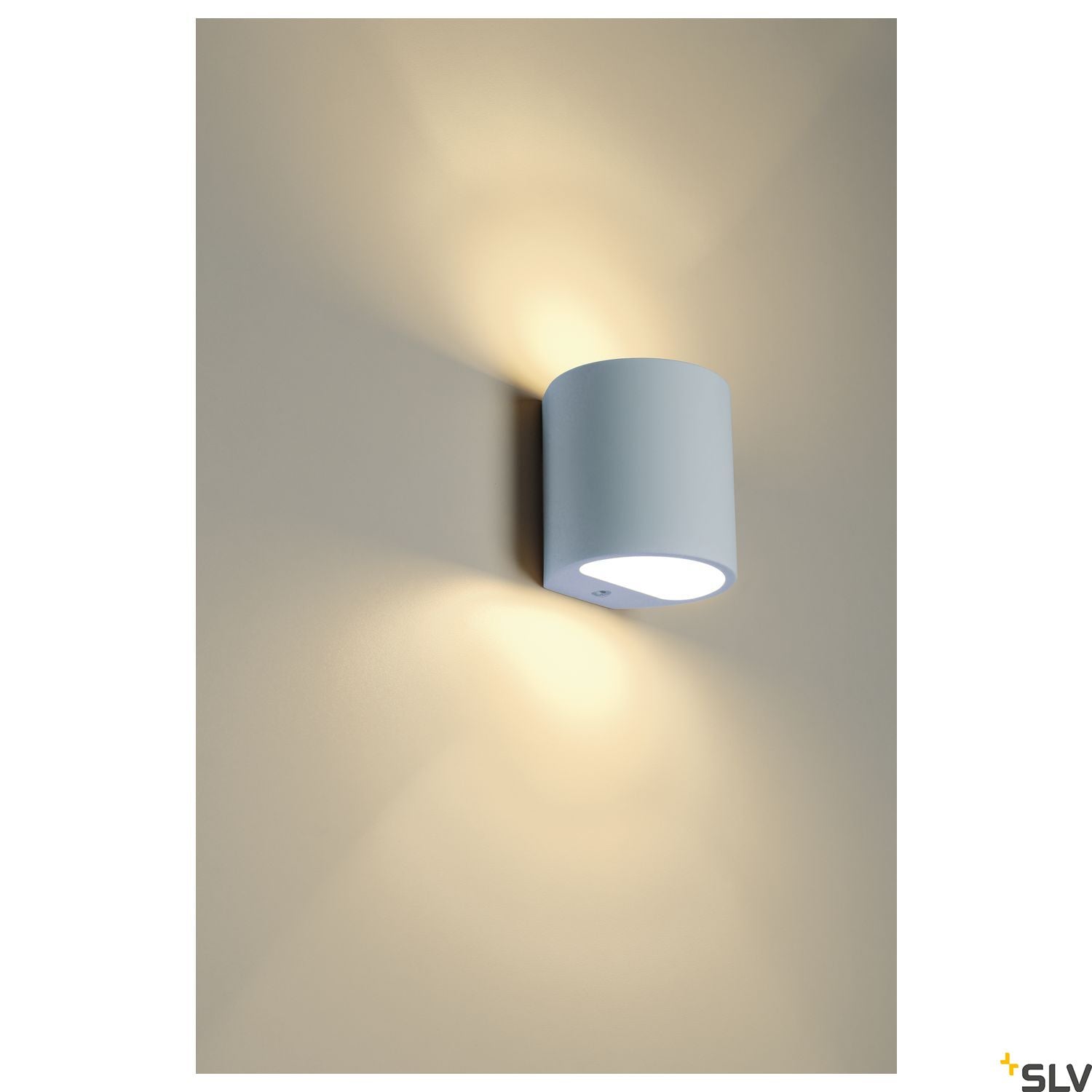 SLV Plaster wall light, GL 104 ROUND, white plaster, G9, max. 42W 148016