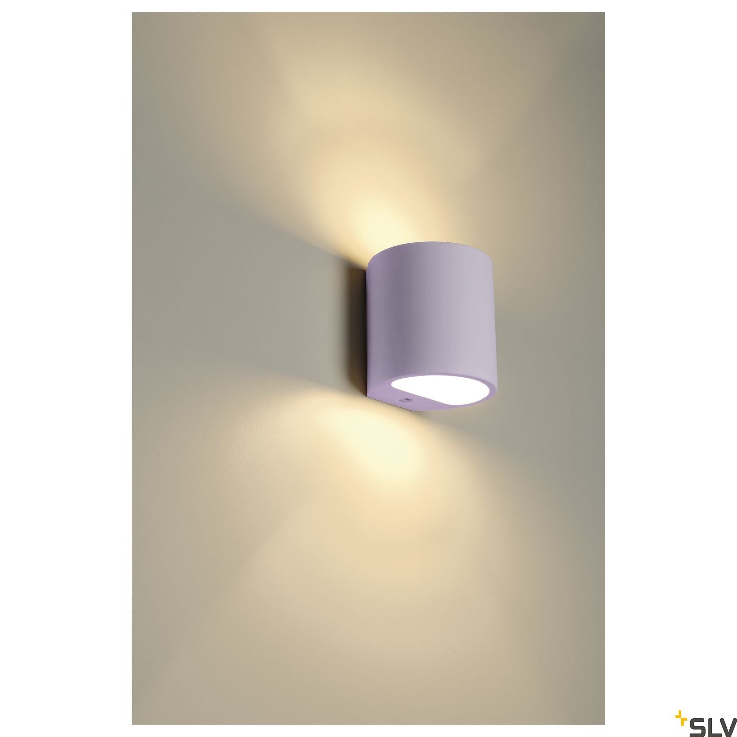 SLV Plaster wall light, GL 104 ROUND, white plaster, G9, max. 42W 148016