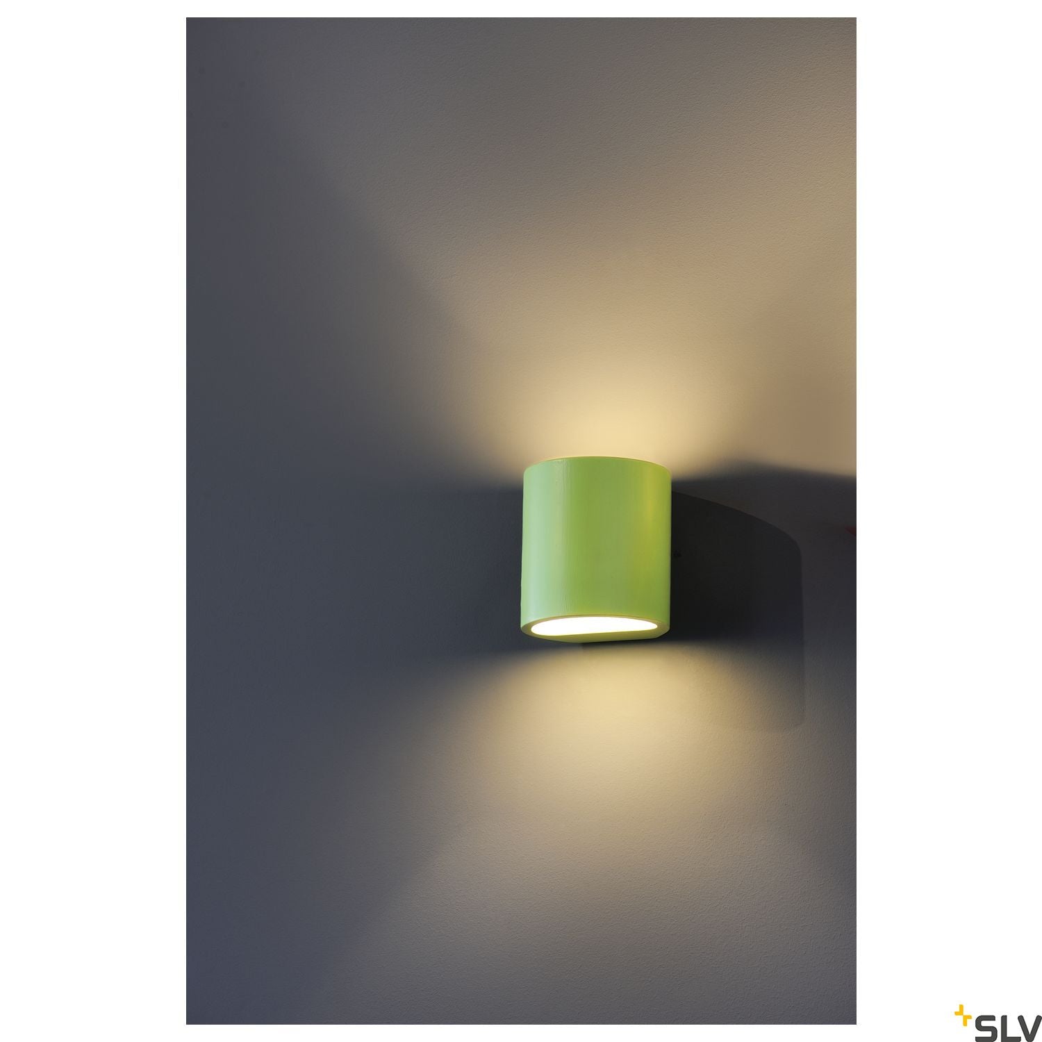 SLV Plaster wall light, GL 104 ROUND, white plaster, G9, max. 42W 148016