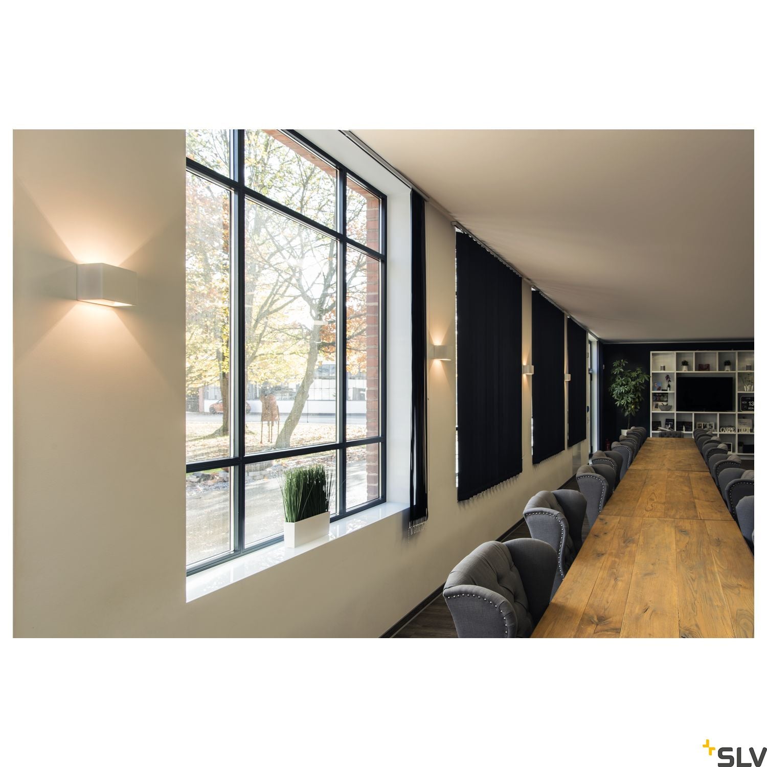 SLV Plaster CUBE wall light, square, white plaster, G9, max. 42W 148018