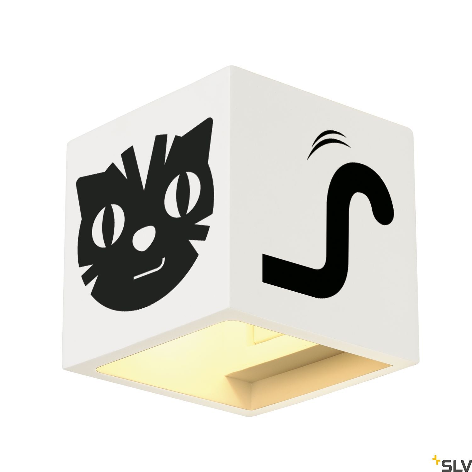 SLV Plaster CUBE wall light, square, white plaster, G9, max. 42W 148018