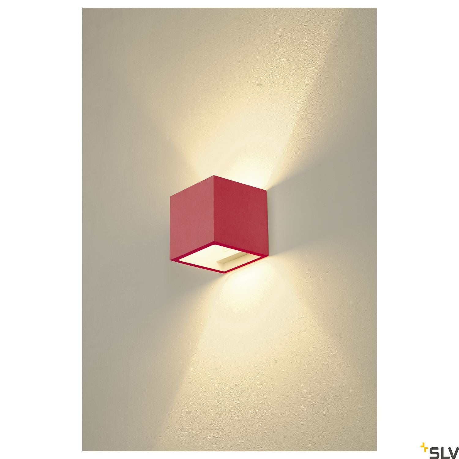 SLV Plaster CUBE wall light, square, white plaster, G9, max. 42W 148018