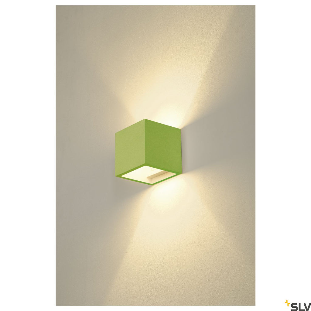 SLV Plaster CUBE wall light, square, white plaster, G9, max. 42W 148018