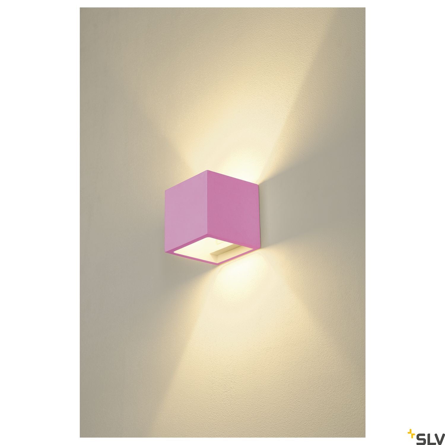 SLV Plaster CUBE wall light, square, white plaster, G9, max. 42W 148018