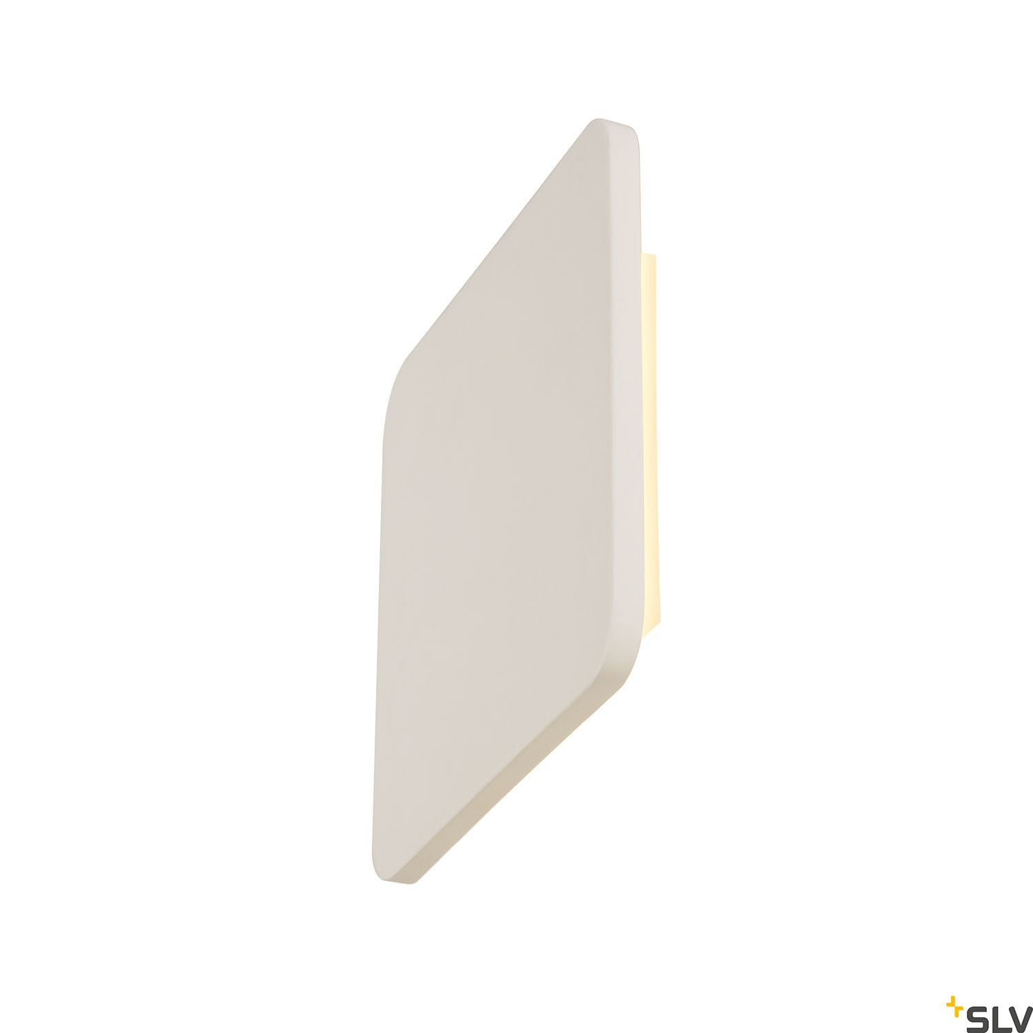 SLV Plaster SQUARE wall light, square, white plaster, 48 LED, 3000K 148019