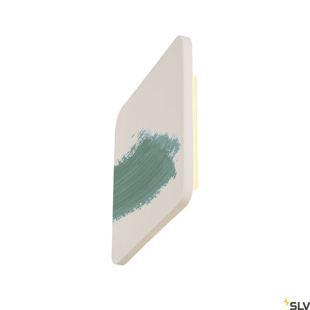 SLV Plaster SQUARE wall light, square, white plaster, 48 LED, 3000K 148019