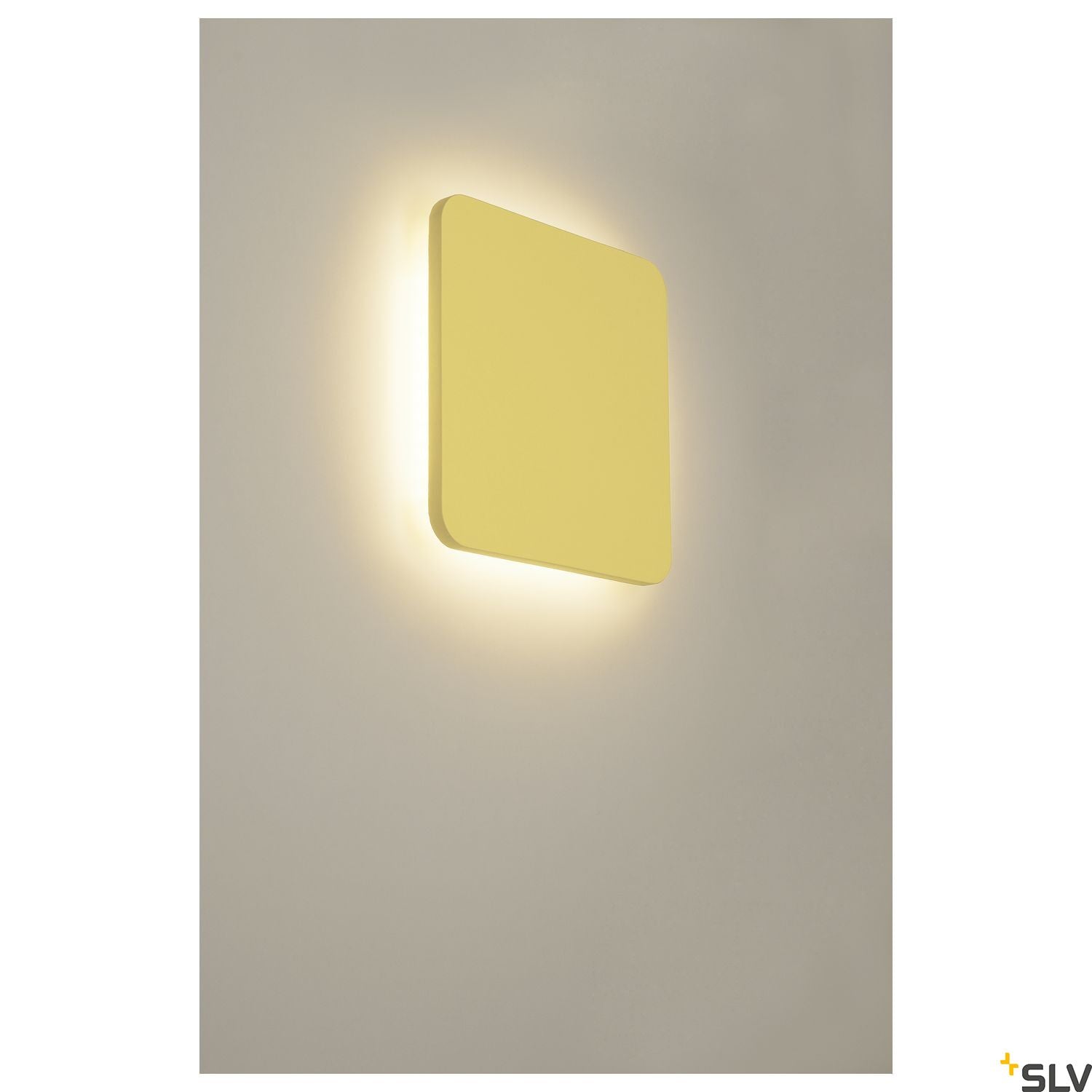 SLV Plaster SQUARE wall light, square, white plaster, 48 LED, 3000K 148019