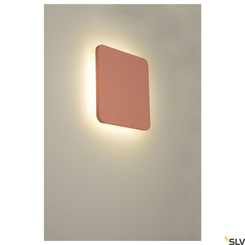 SLV Plaster SQUARE wall light, square, white plaster, 48 LED, 3000K 148019