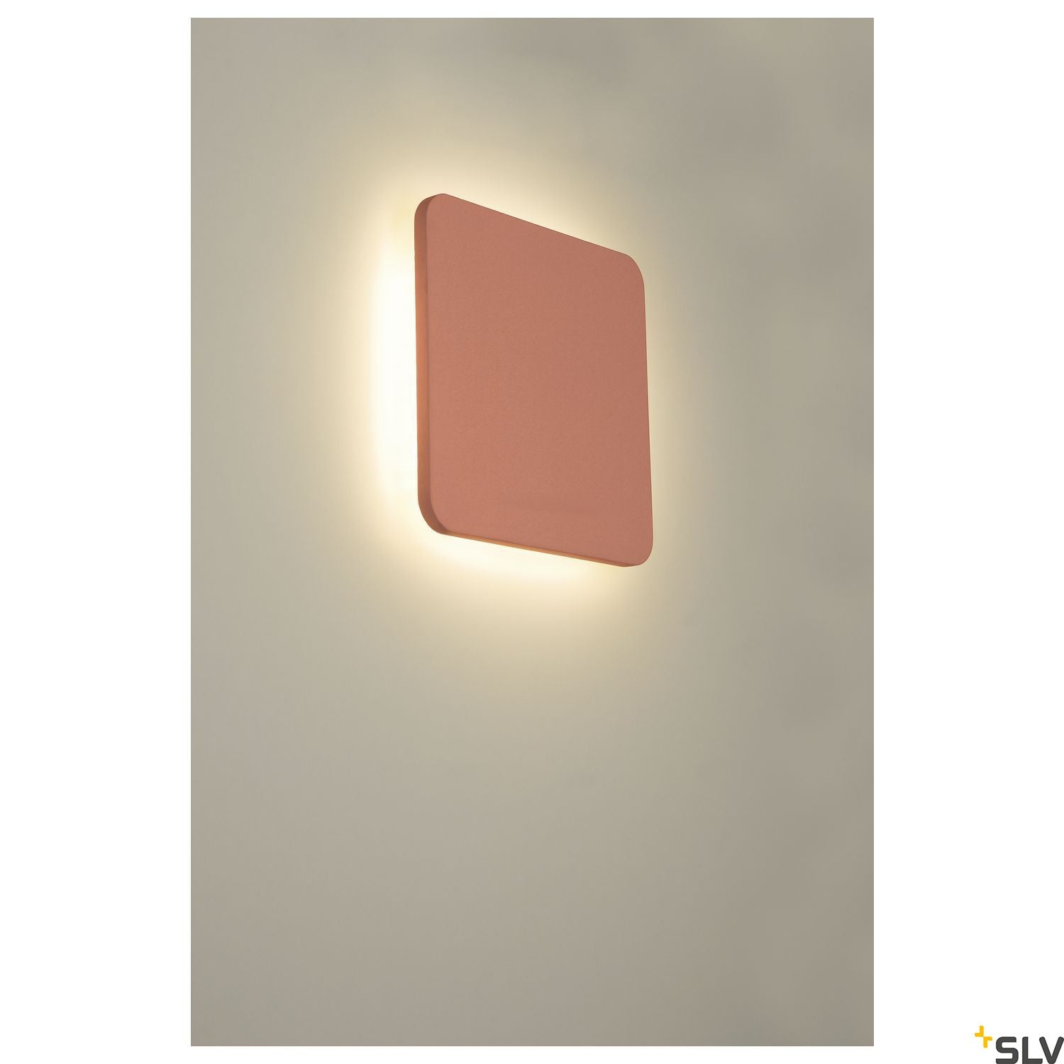 SLV Plaster SQUARE wall light, square, white plaster, 48 LED, 3000K 148019