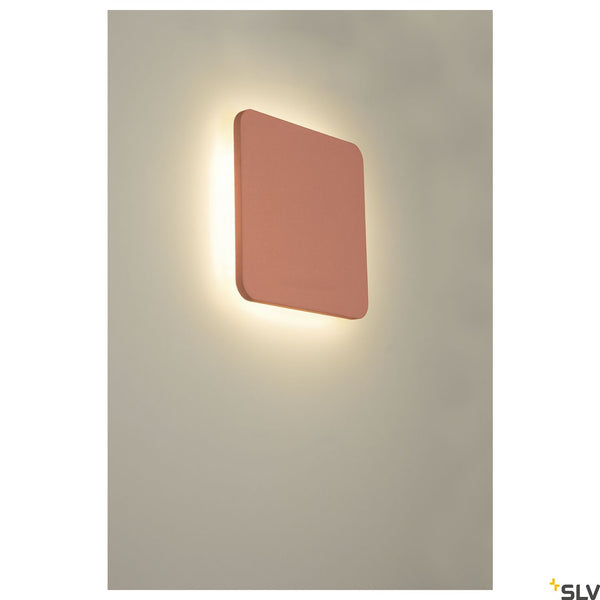 SLV Plaster SQUARE wall light, square, white plaster, 48 LED, 3000K 148019