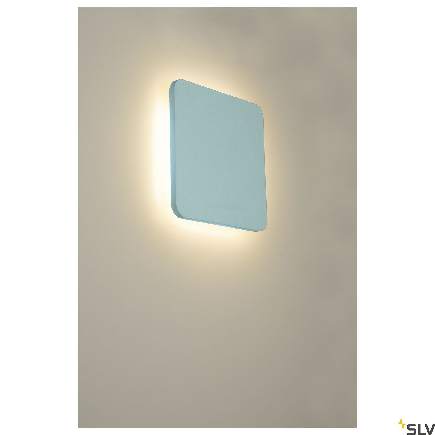 SLV Plaster SQUARE wall light, square, white plaster, 48 LED, 3000K 148019