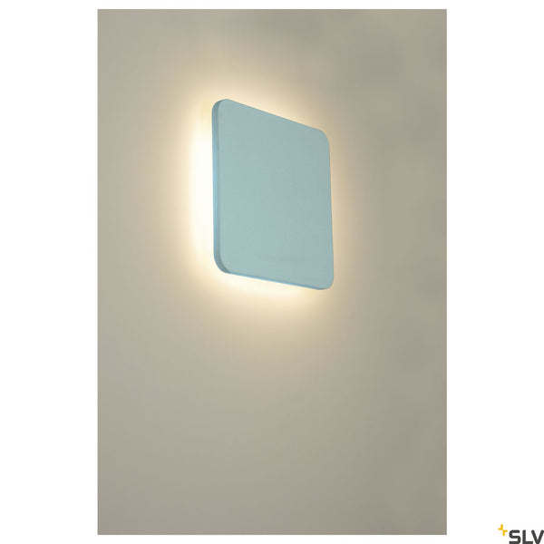 SLV Plaster SQUARE wall light, square, white plaster, 48 LED, 3000K 148019