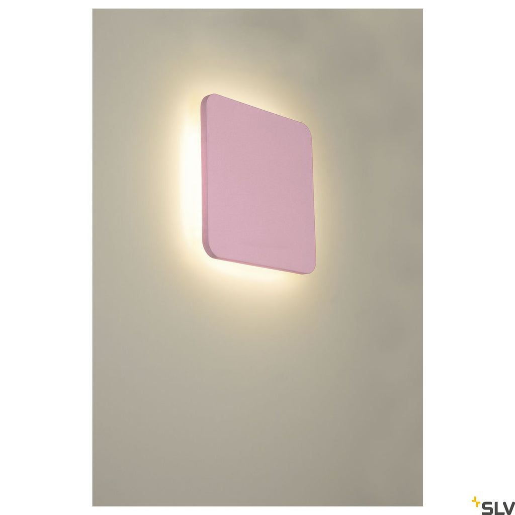 SLV Plaster SQUARE wall light, square, white plaster, 48 LED, 3000K 148019