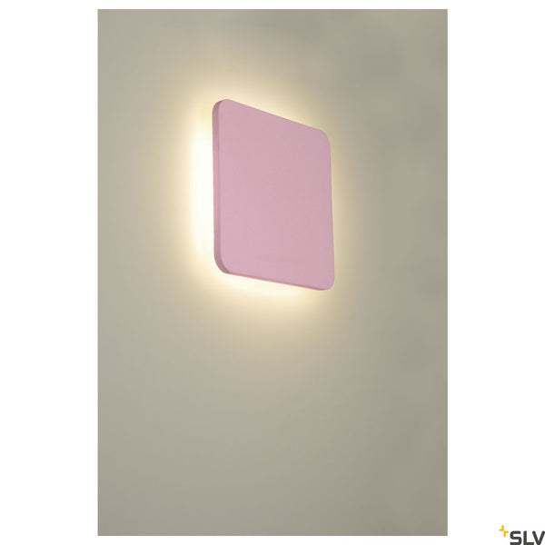 SLV Plaster SQUARE wall light, square, white plaster, 48 LED, 3000K 148019