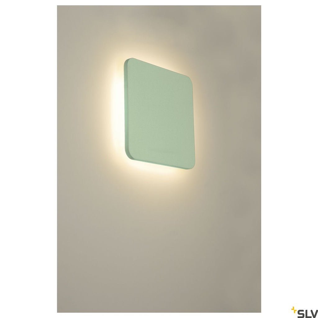 SLV Plaster SQUARE wall light, square, white plaster, 48 LED, 3000K 148019