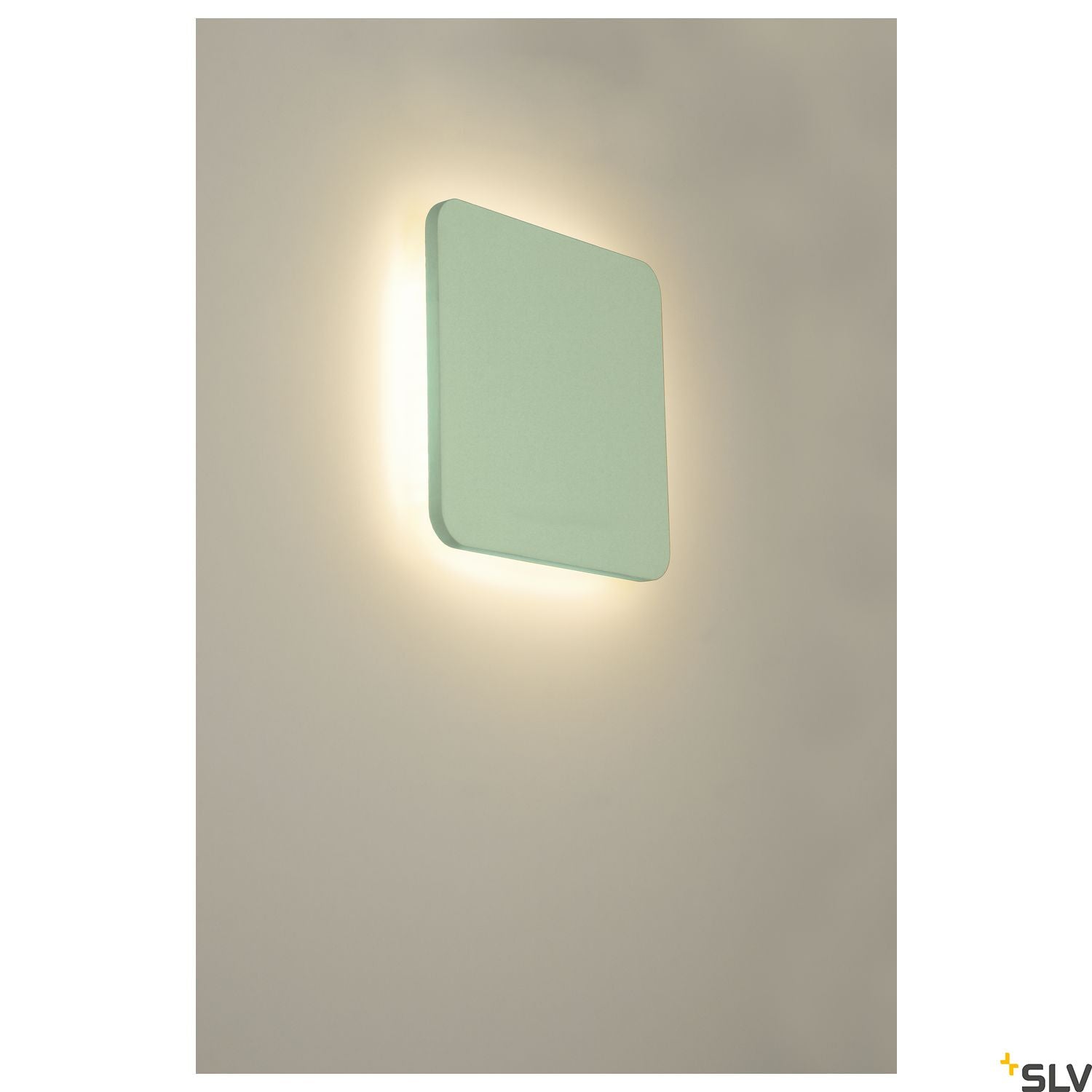 SLV Plaster SQUARE wall light, square, white plaster, 48 LED, 3000K 148019