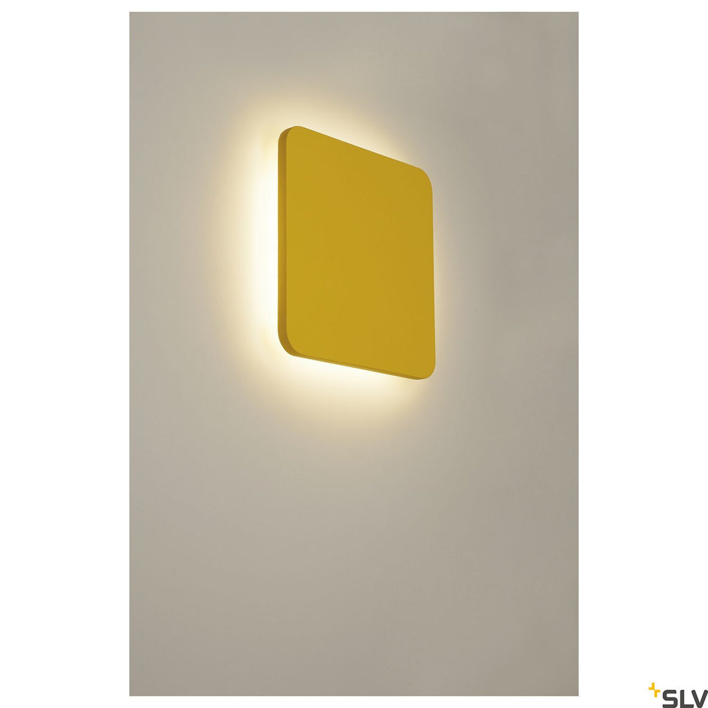 SLV Plaster SQUARE wall light, square, white plaster, 48 LED, 3000K 148019