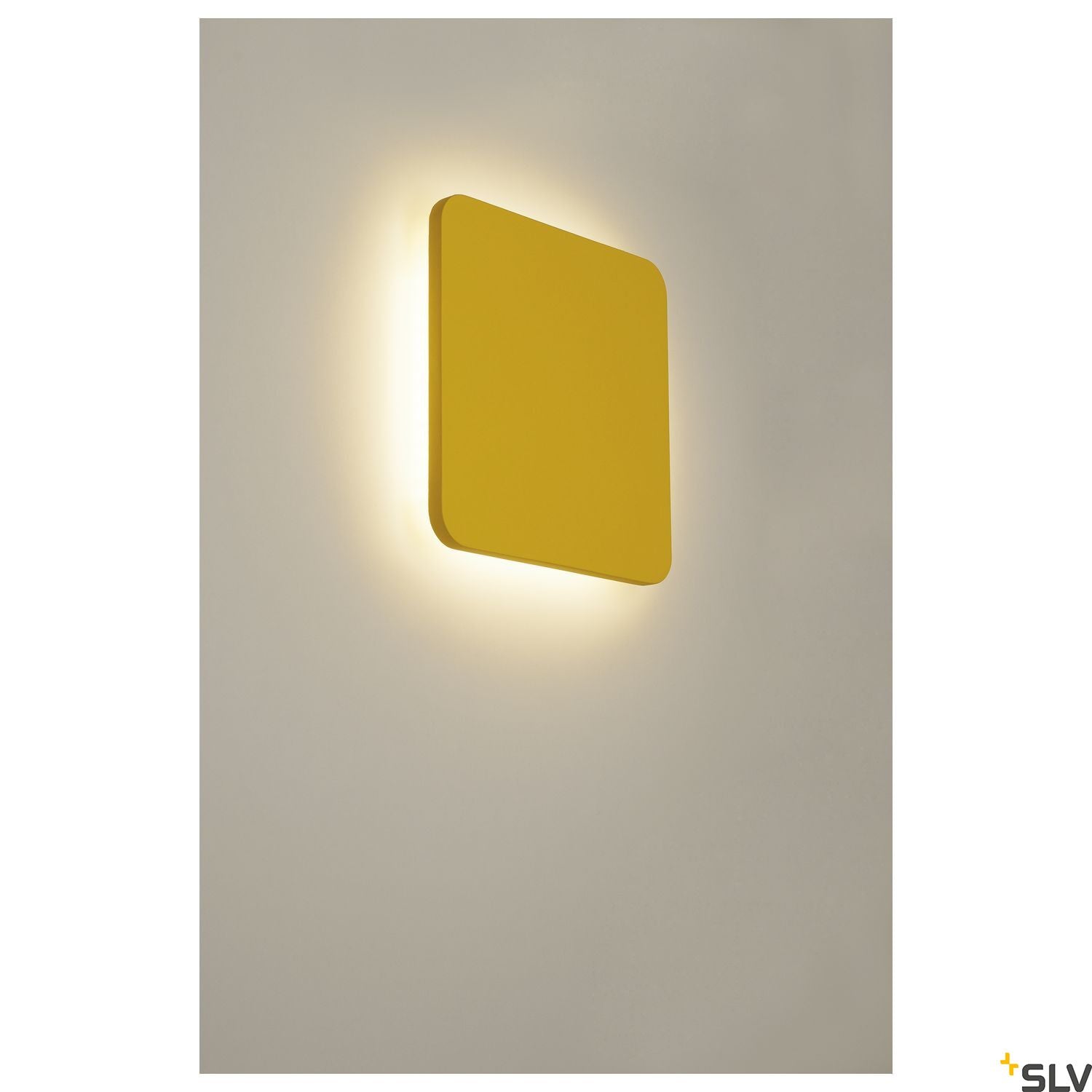 SLV Plaster SQUARE wall light, square, white plaster, 48 LED, 3000K 148019