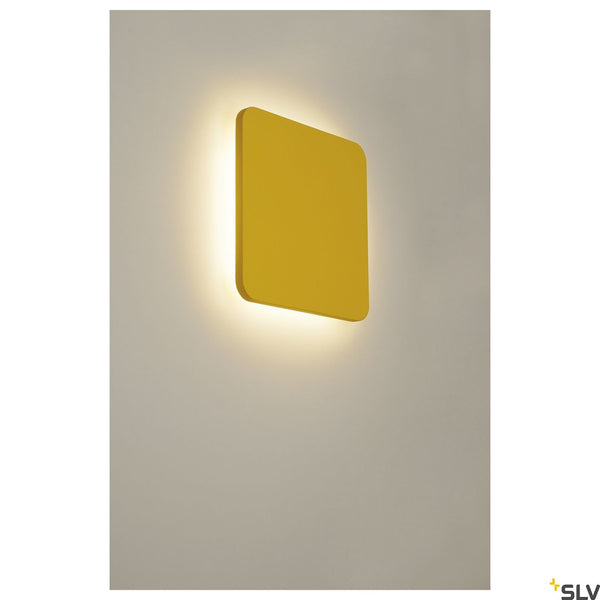 SLV Plaster SQUARE wall light, square, white plaster, 48 LED, 3000K 148019