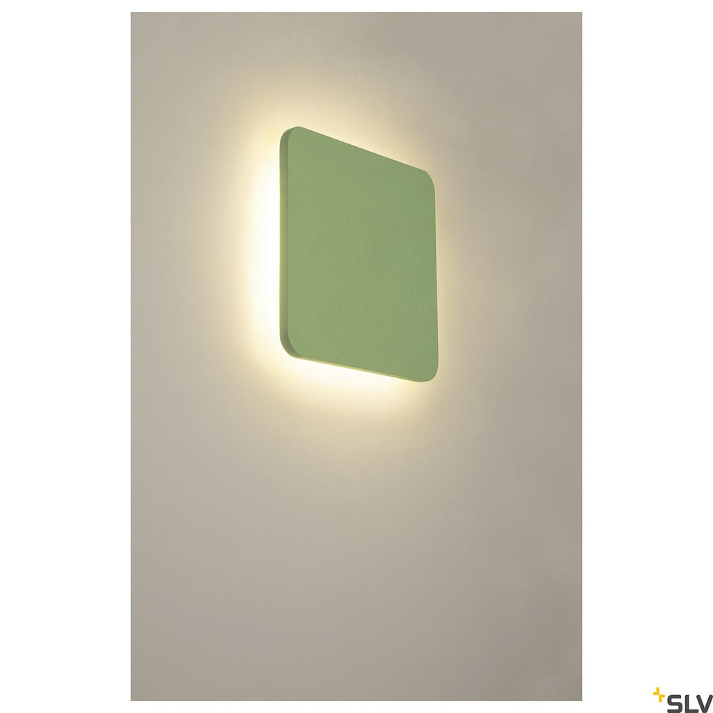 SLV Plaster SQUARE wall light, square, white plaster, 48 LED, 3000K 148019