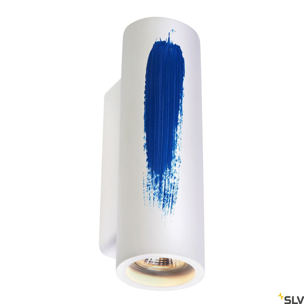 SLV Plaster WALL LIGHT, white plaster, round, 2x GU10, max. 2x 35W 148060