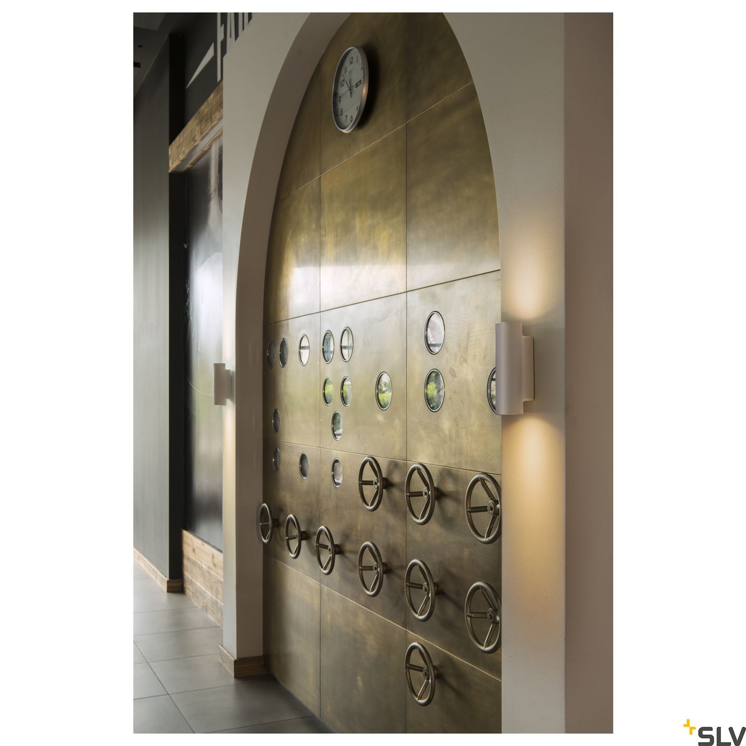 SLV Plaster WALL LIGHT, white plaster, round, 2x GU10, max. 2x 35W 148060